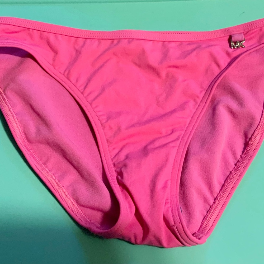 Michael Kors women’s swimsuit bikini bottom cheeky coverage hot pink sizes 4 6